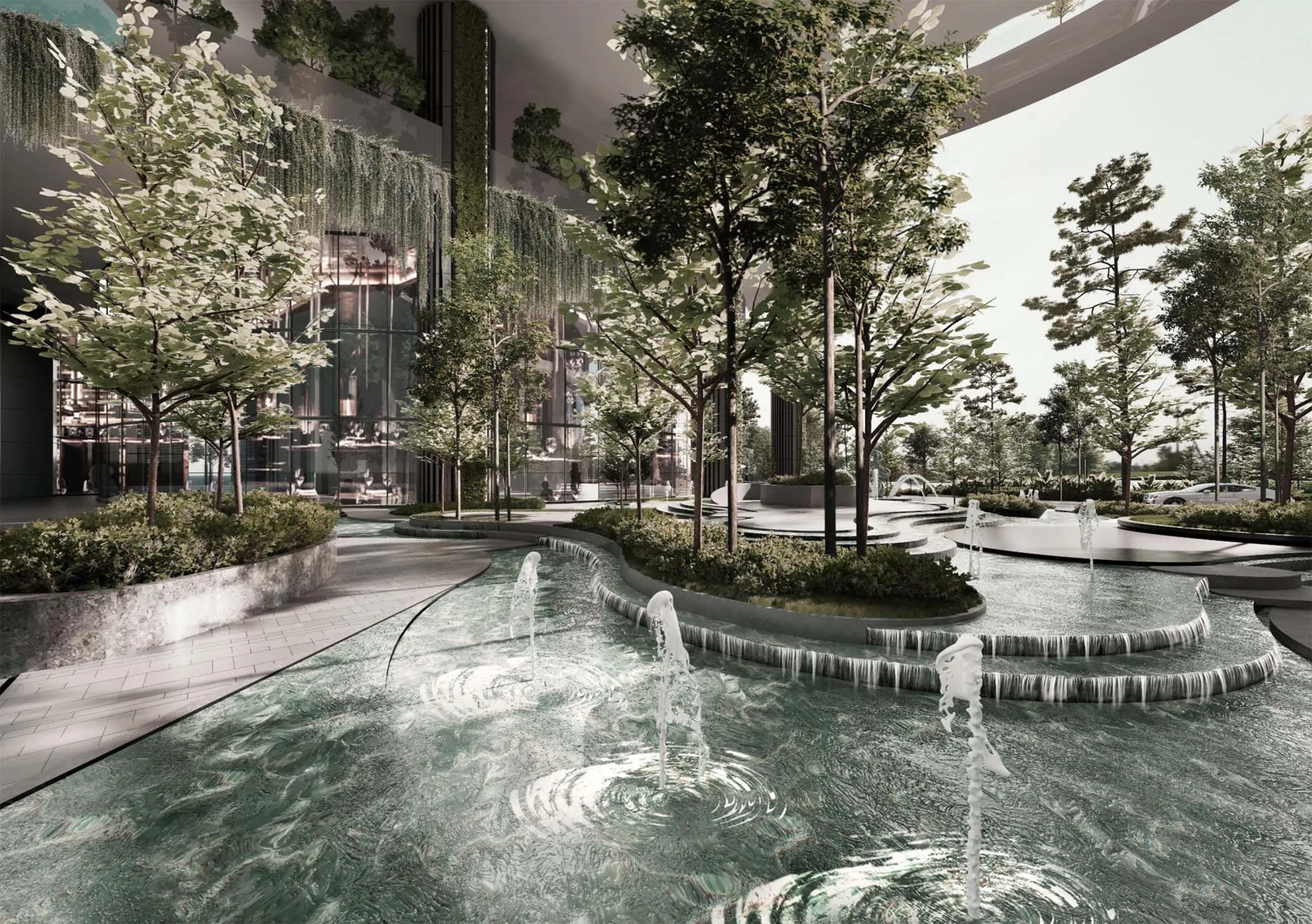 Grade A office space interior at Duo Tower